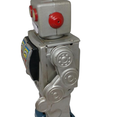 Vintage Horikawa SPACE WALKMAN Tin Toy Robot – Battery Operated Wind-Up Retro