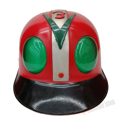 Kamen Rider V3 Vintage Style Helmet Mask Toy Showa Retro Tokusatsu Collectible Japan