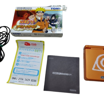 Nintendo GBA SP Console – Naruto Orange Edition + Naruto RPG Bundle – Legacy of the Will of Fire