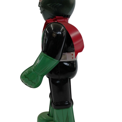 Billiken Shokai Kamen Rider Tin Wind-Up Toy Vintage 1990s Japan Tokusatsu Hero w/ Box