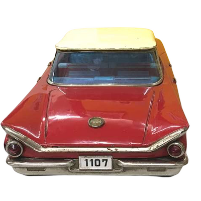 Vintage 1960s Ichiko Tin Toy Car – Red Buick Sedan – Made in Japan – Classic Japanese Tinplate Collectible