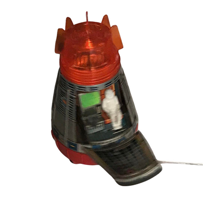 Vintage 1960s Tin Space Capsule by Horikawa Japan – NASA Toy Rocket with USA Flag