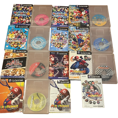 Nintendo GameCube Console Set+7 Mario Games+3 Controllers+Memory Cards+JP Import