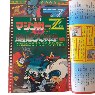TV Magazine Aug 1974 Mazinger Z Encyclopedia Special Issue Vintage Japanese Anime Book"