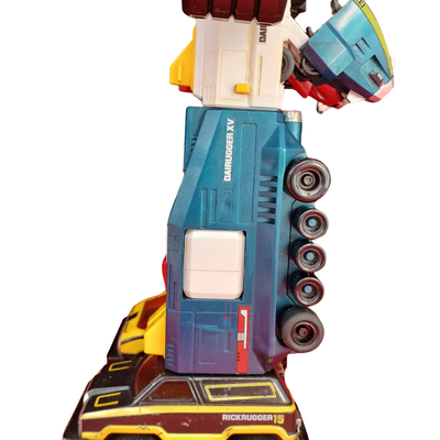 Popy Armored Fleet Dairugger XV Vintage Combining Robot Toy Die-cast Japan 1980s