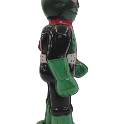 Billiken Shokai Kamen Rider Tin Wind-Up Toy Vintage 1990s Japan Tokusatsu Hero w/ Box
