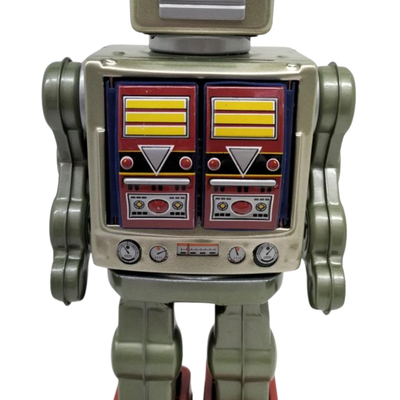 Vintage Metal House Robot Series Attack Star Strider Japan Tin Toy Robot Figure