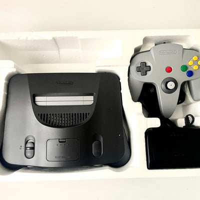 Nintendo 64 N64 Console System Black/Grey Japanese Version Boxed CIB Tested JPN