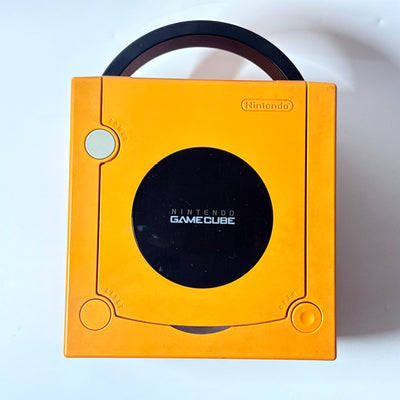 Nintendo GameCube Console Set Orange + Mario Luigi Case + OEM Memory Card Boxed