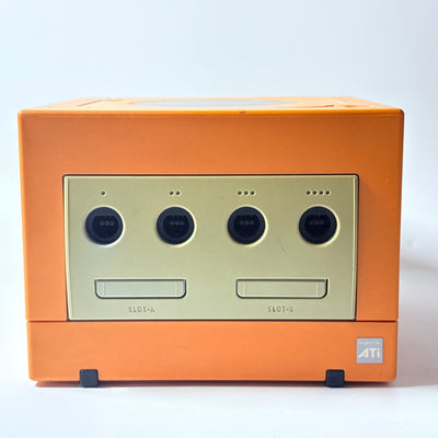 Nintendo GameCube Console Set Orange + Mario Luigi Case + OEM Memory Card Boxed