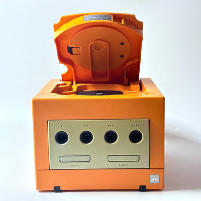 Nintendo GameCube Console Set Orange + Mario Luigi Case + OEM Memory Card Boxed