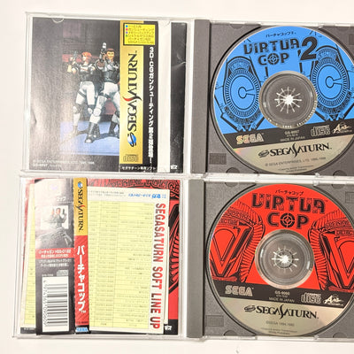 SEGA Saturn Console Bundle with 2 Controllers + 6 Game CD Lot | Japan Import
