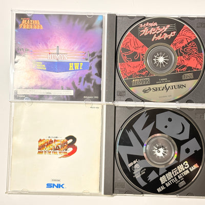 SEGA Saturn Console Bundle with 2 Controllers + 6 Game CD Lot | Japan Import