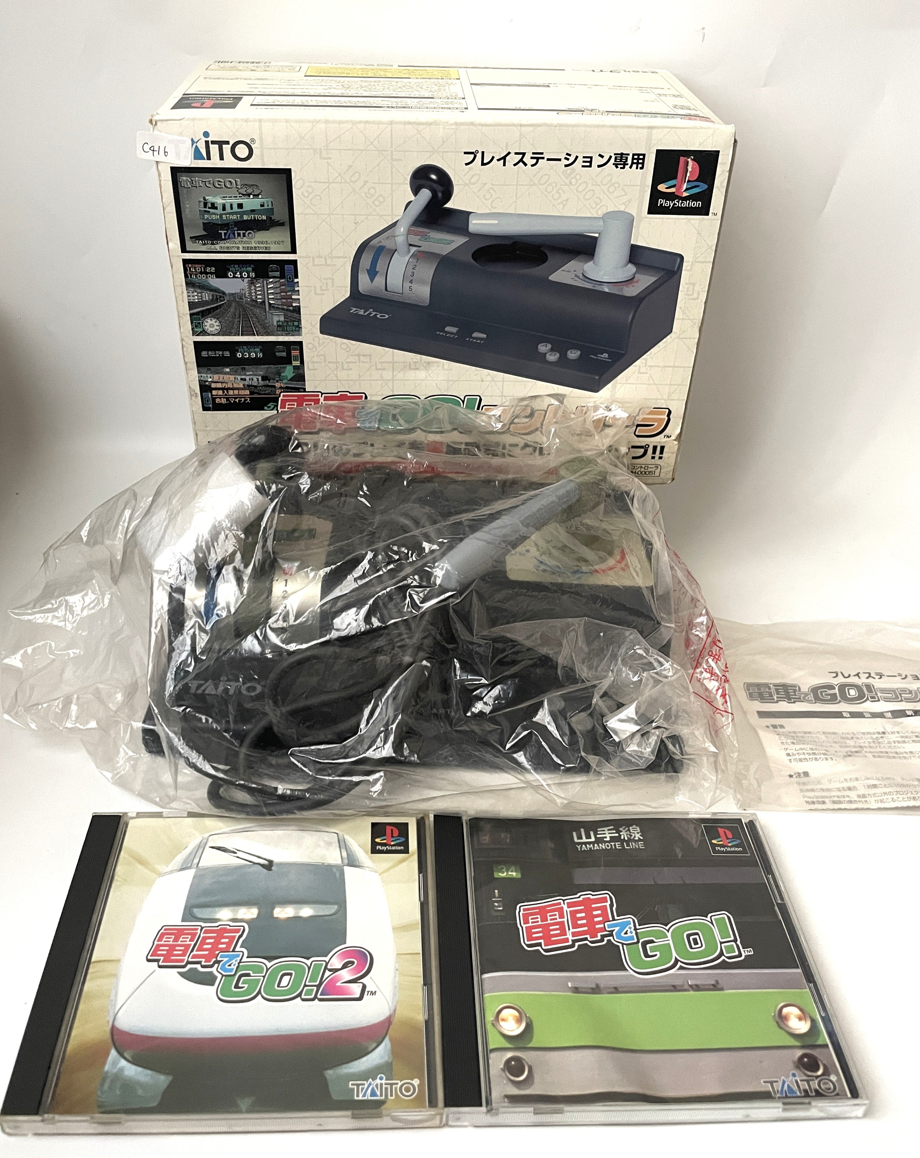 Taito Densha de Go! Controller Sony PlayStation PS1 SLPH-00051 Bundle w/2 Games