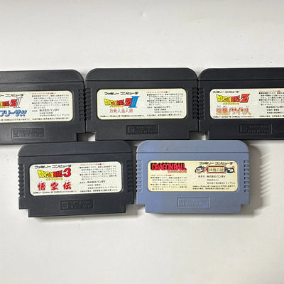 Nintendo AV Famicom Console Boxed HVC-101 Dragon Ball Z 1 2 3 Gaiden NES Set